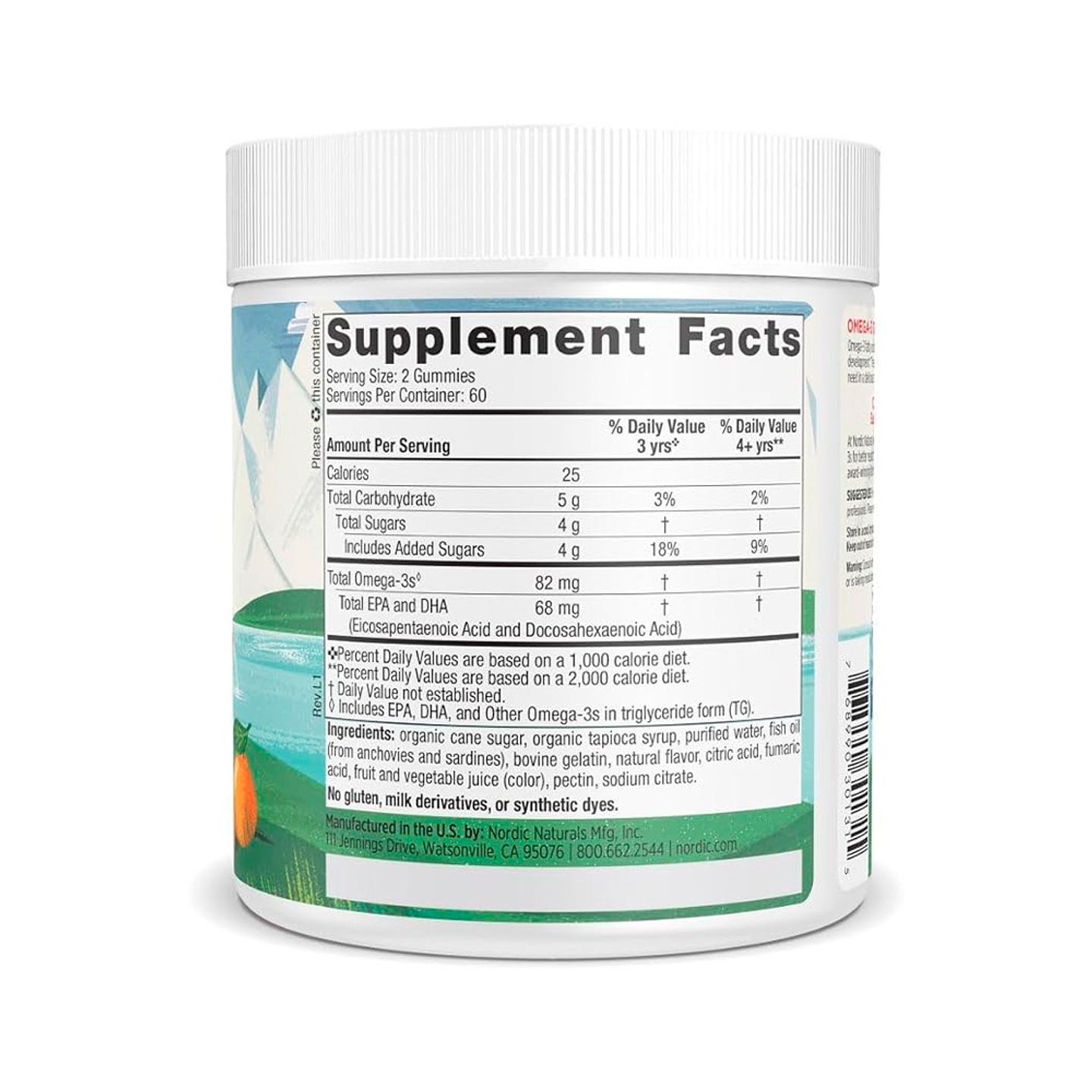 Omega-3 Gummies, sabor tangerina, 82 mg de Omega-3 por porción (PARA IMPORTAR) 2