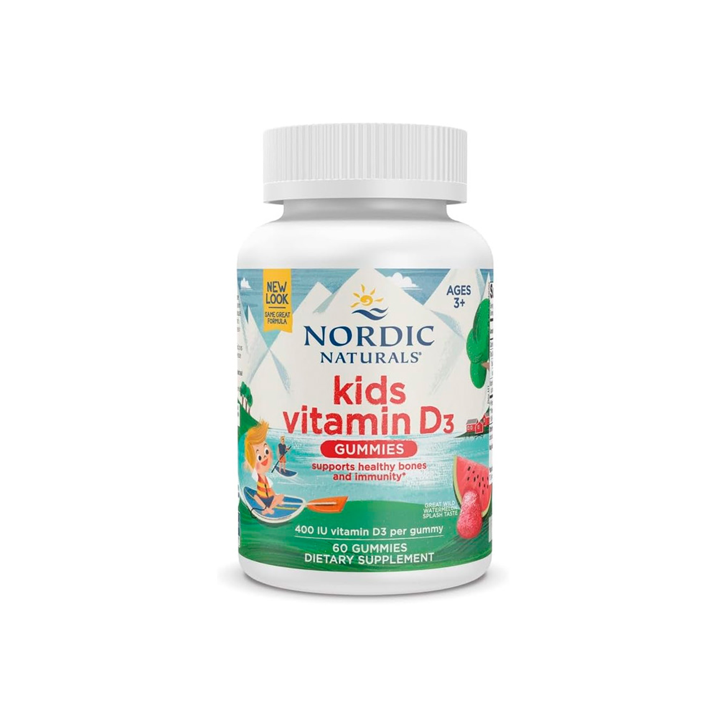 Kids Vitamin D3 Gummies, sabor sandía silvestre, 400 IU de vitamina D3 – 60 gomitas (PARA IMPORTAR) 1