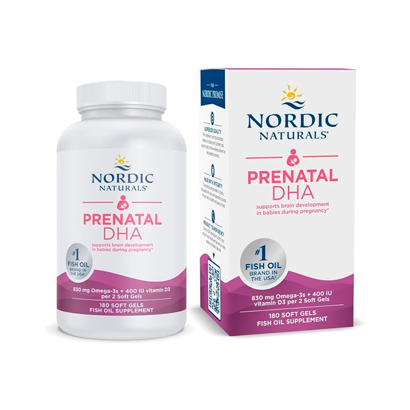 Prenatal DHA, 830 mg de Omega-3 + 400 UI de D3 por servicio – 90 cápsulas blandas (PARA IMPORTAR) 1