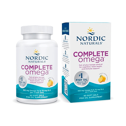 Complete Omega, sabor limón, 565 mg de Omega-3 por servicio - 60 cápsulas blandas (PARA IMPORTAR)