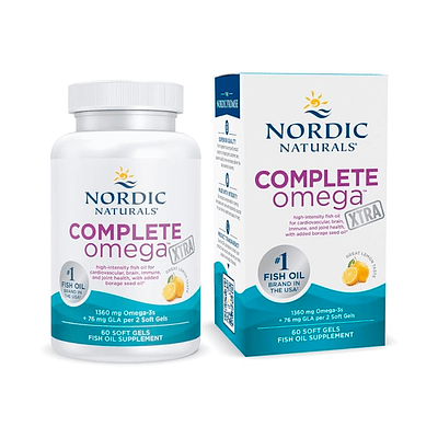 Complete Omega Xtra,sabor limón, 1 360 mg de omega por servicio - 60 cápsulas blandas (PARA IMPORTAR)