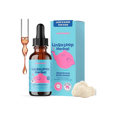 Lingo Leap Herbal, de 3 años a más, sabor frambuesa,  enfoque- 30 ml (PARA IMPORTAR)