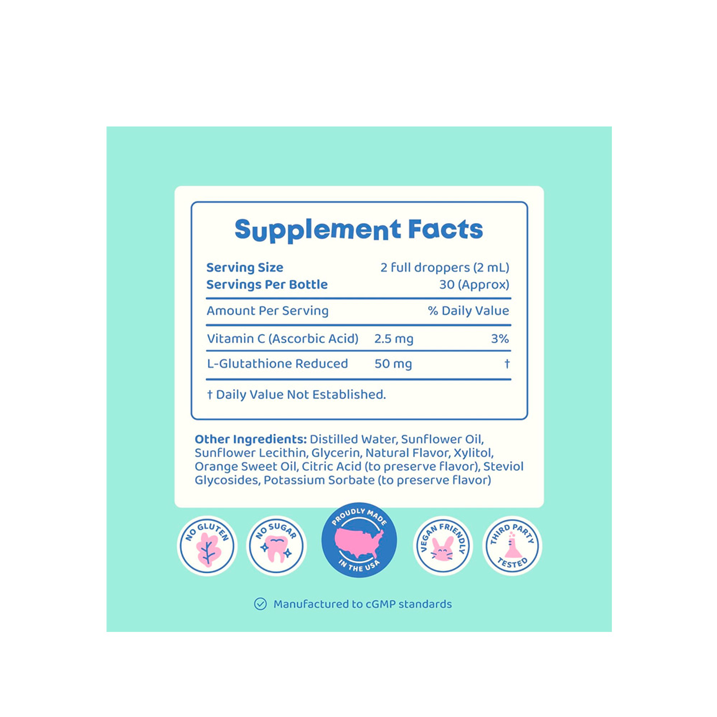 Gluta Guard, de 3 años a más,  apoya el habla y el contacto visual - 60 ml (PARA IMPORTAR) 2