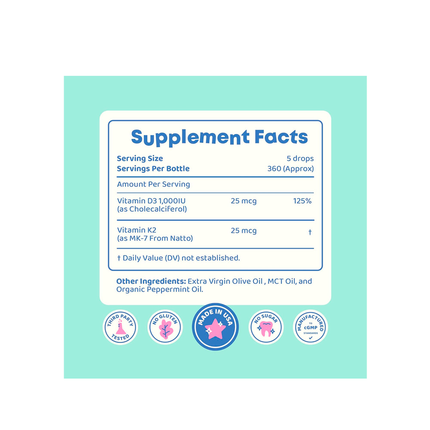 D3+K2 drops, de 3 años a más, huesos sanos  - 30 ml (PARA IMPORTAR) 2