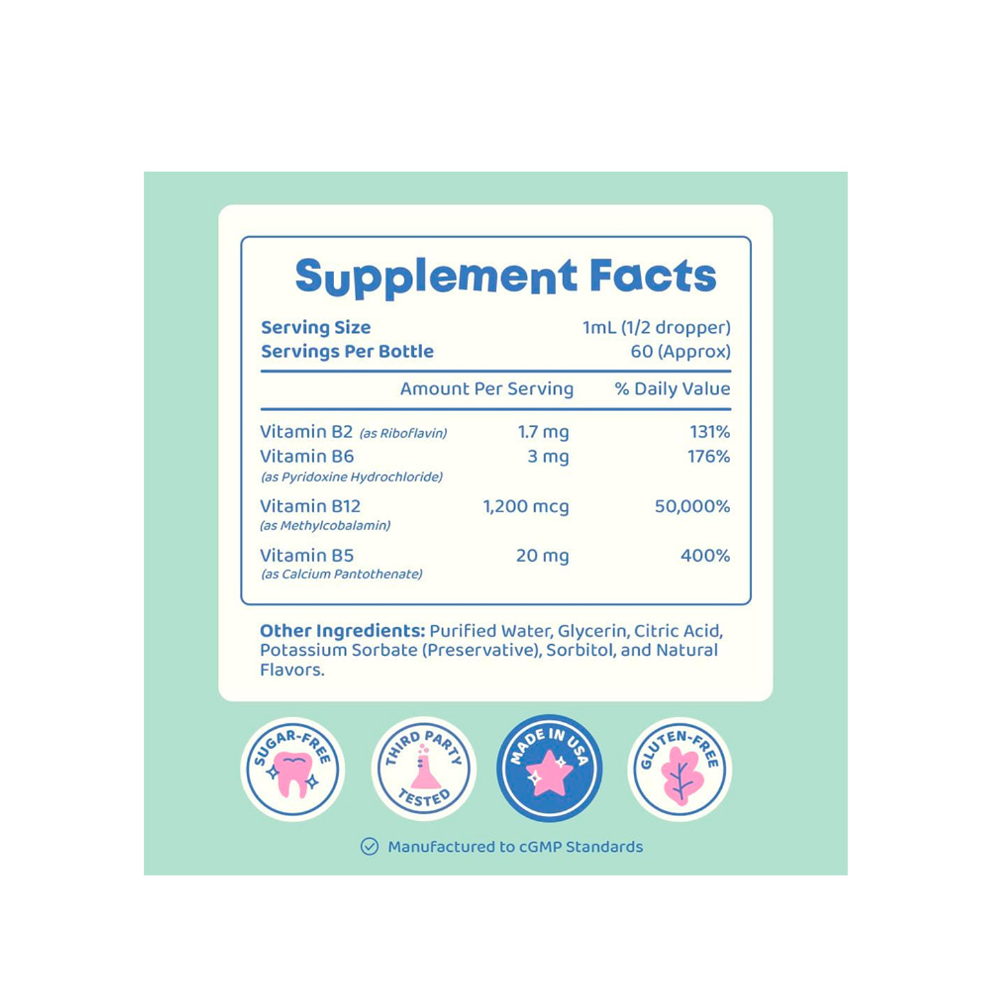 Burst B12 (B2, B5, B6, B12), de 2 años a más,  energía y concentración - 60  ml (PARA IMPORTAR) 2