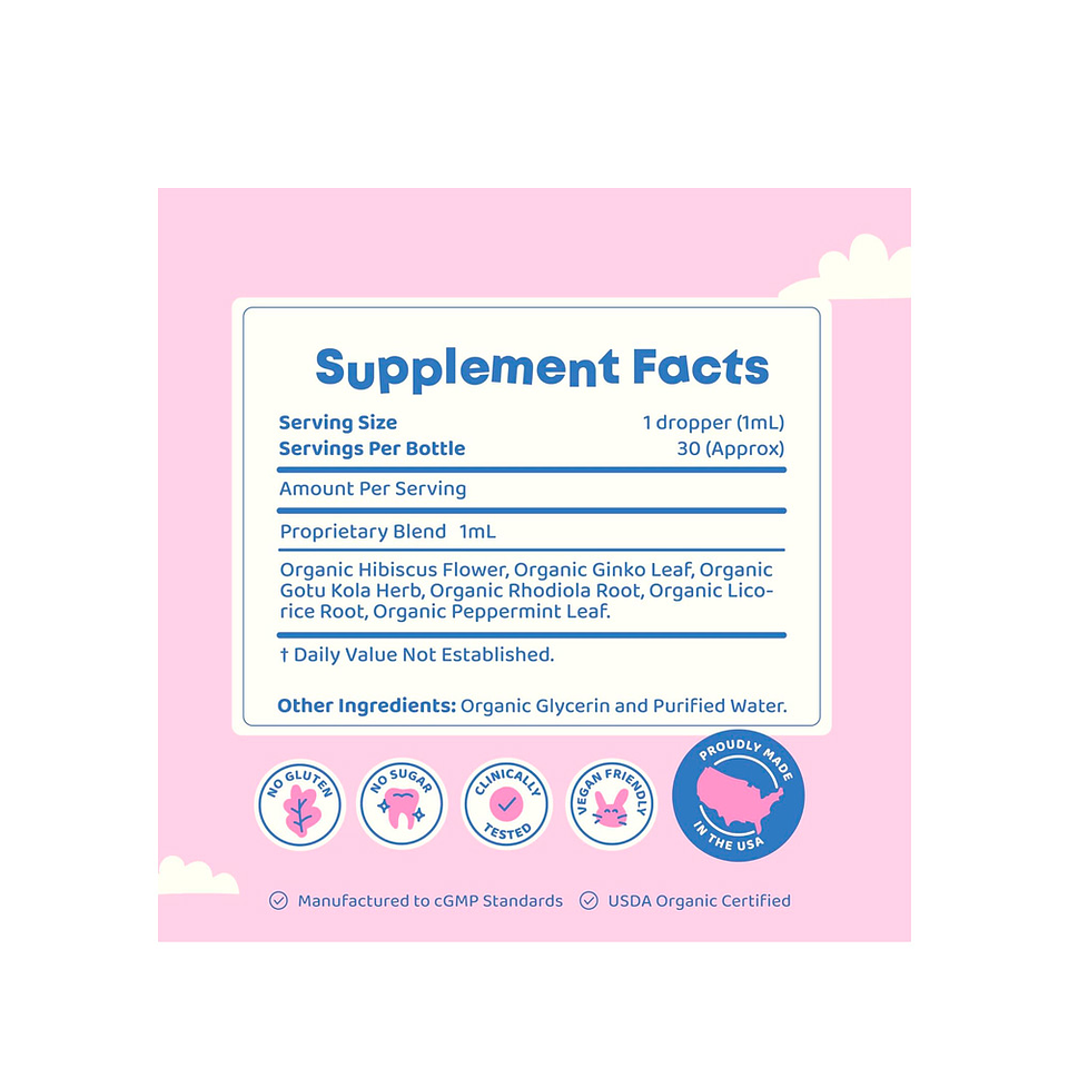 Genius Drops, de 3 años a más, sabor berries, enfoque y concentración - 30 ml (PARA IMPORTAR) 2