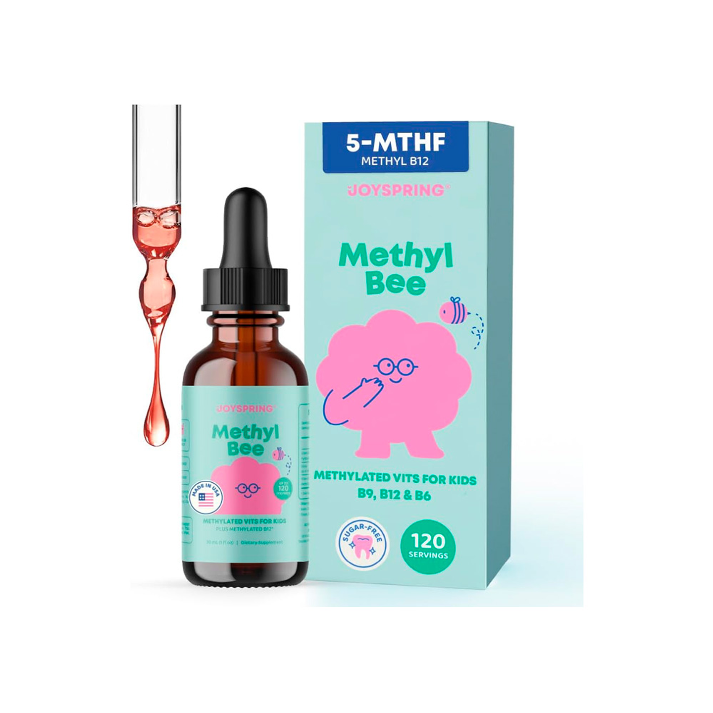 MethylBee, de 3 años a más, sabor berry-lemonade,  función conigtiva - 30 ml (PARA IMPORTAR) 1