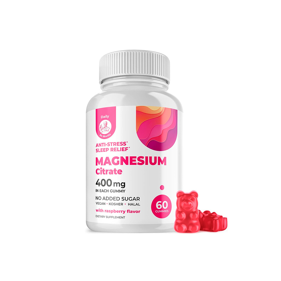 Gomitas de citrato de magnesio para adultos, 400 mg por servicio - 60 gomitas (PARA IMPORTAR) 1