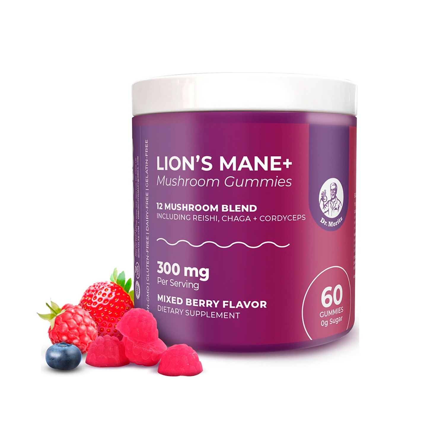 Melena de León + en gomitas, 300 mg por servicio  - 60 gomitas (PARA IMPORTAR) 1