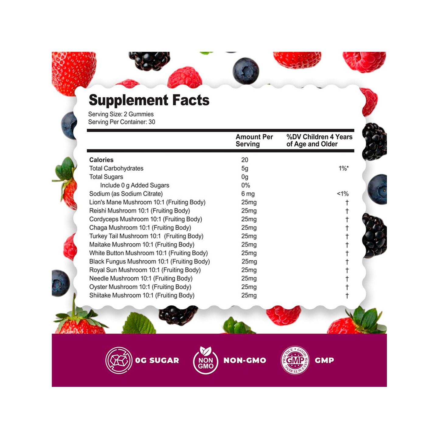 Melena de León + en gomitas, 300 mg por servicio  - 60 gomitas (PARA IMPORTAR) 2