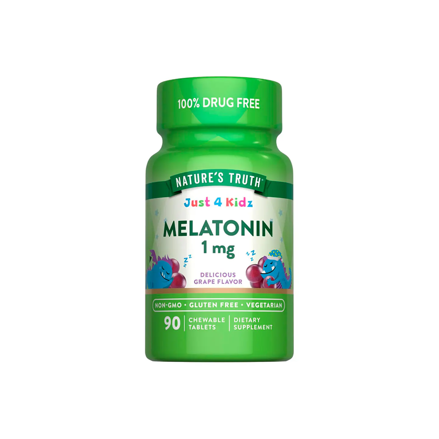 Melatonina para niños de 1 mg, sabor a uva -  90 tabletas masticables (PARA IMPORTAR) 1