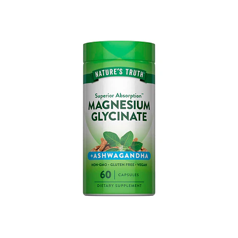 Glicinato de magnesio + Ashwagandha - 60 cápsulas (PARA IMPORTAR)