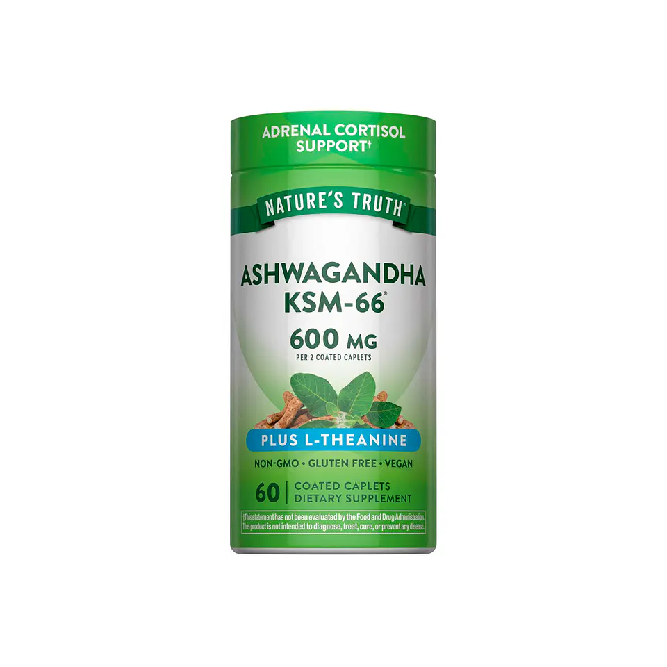 Ashwagandha KSM66 + L-teanina - 60 tabletas recubiertas (PARA IMPORTAR) 1