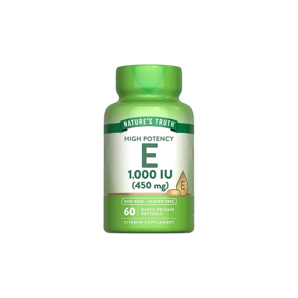 Vitamina E, 1000 IU por cápsula - 60 cápsulas blandas (PARA IMPORTAR) 1