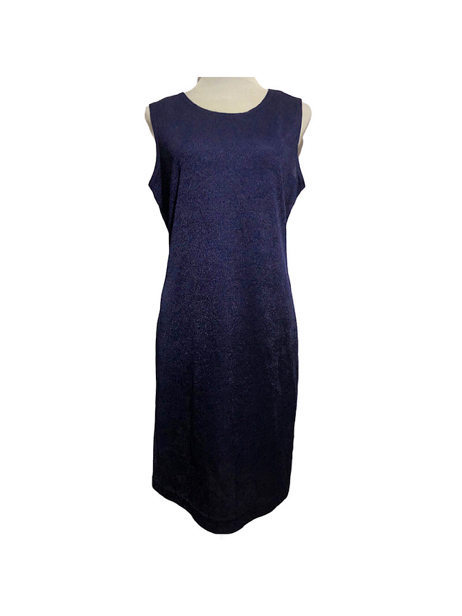 Vestido Manga Corta Azul 1