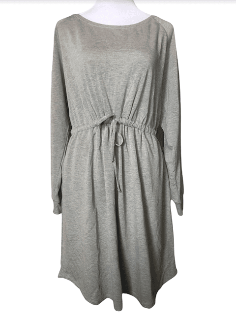 Vestido Manga Larga Cintura Elasticada Plus Size