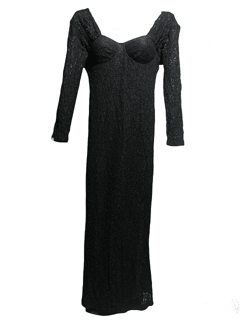 Vestido Fiesta Encaje Negro