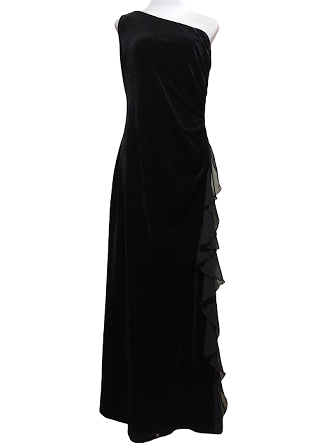 Vestido Fiesta Negro Terciopelo 2