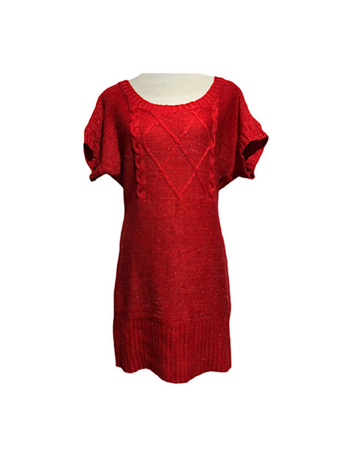 Vestido Invierno Sweater Rojo 1