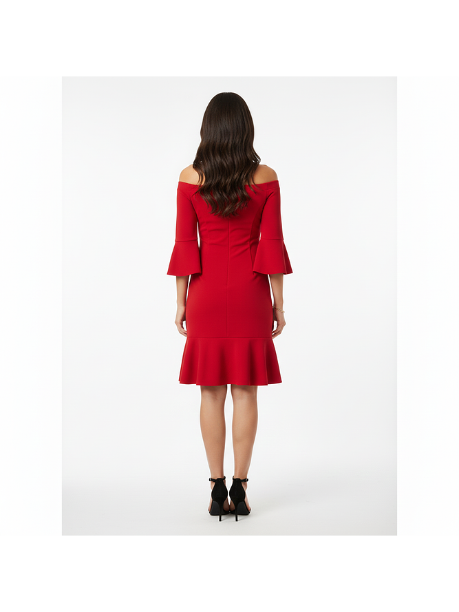 Vestido Hombros Descubiertos Manga 3/4 2