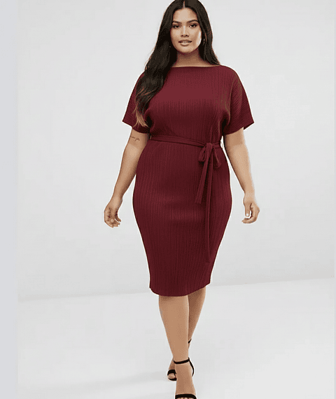 Vestido Plisado Rojo