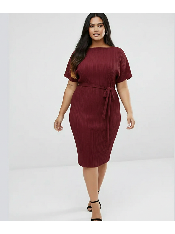 Vestido Plisado Rojo 1