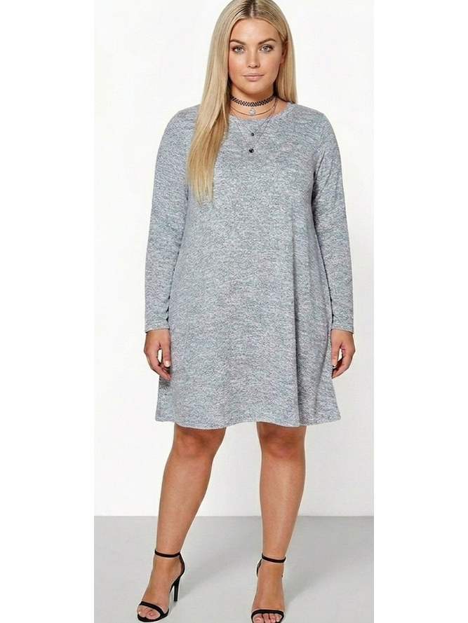 Vestido Estilo Sweater Color Gris 1