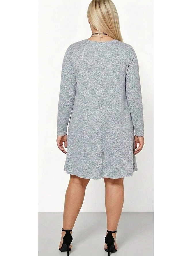 Vestido Estilo Sweater Color Gris 2