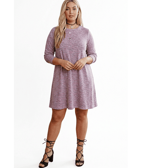 Vestido Estilo Sweater Color Lila