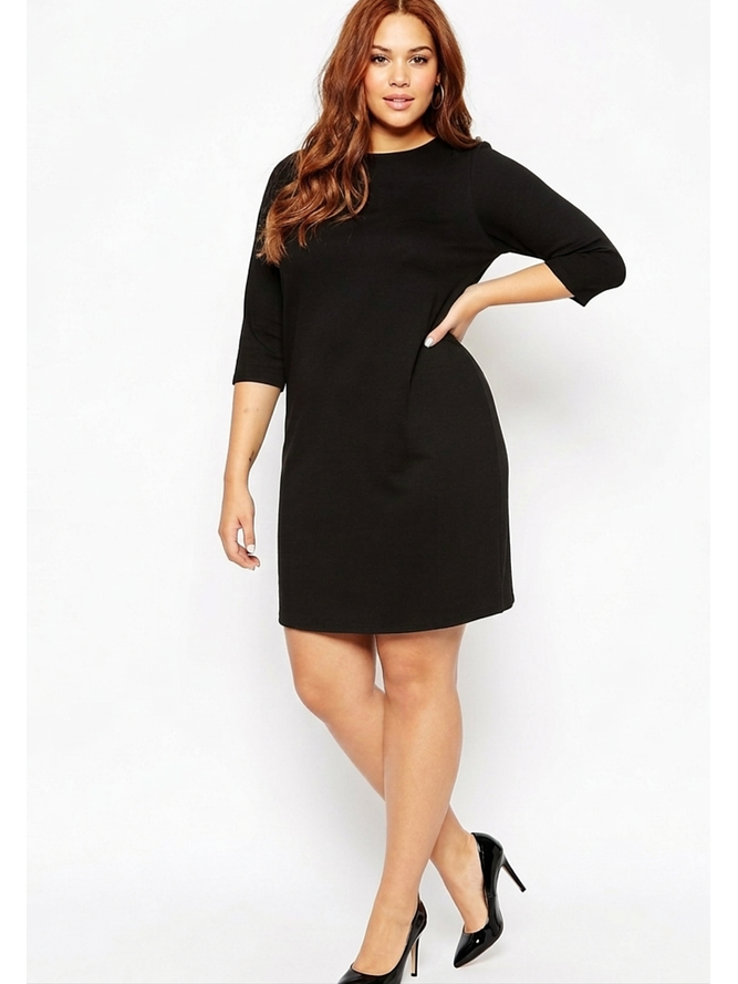 Vestido Recto Manga 3/4 1