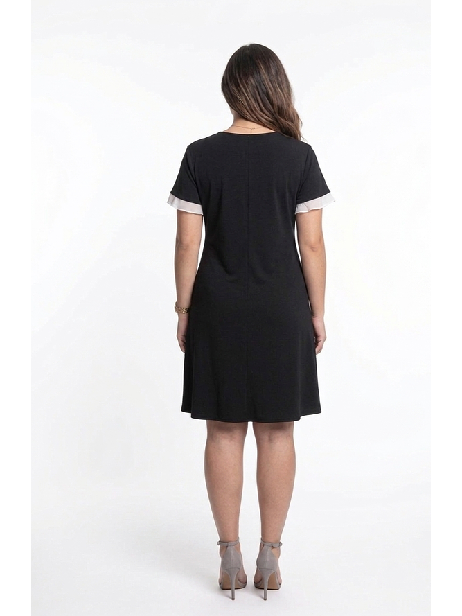 Vestido Negro con Forro Blanco 2