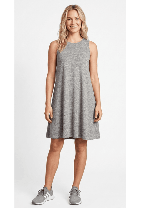 Vestido Gris sin Mangas