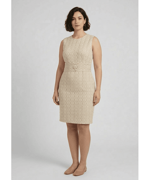 Vestido Manga Corta Estampado