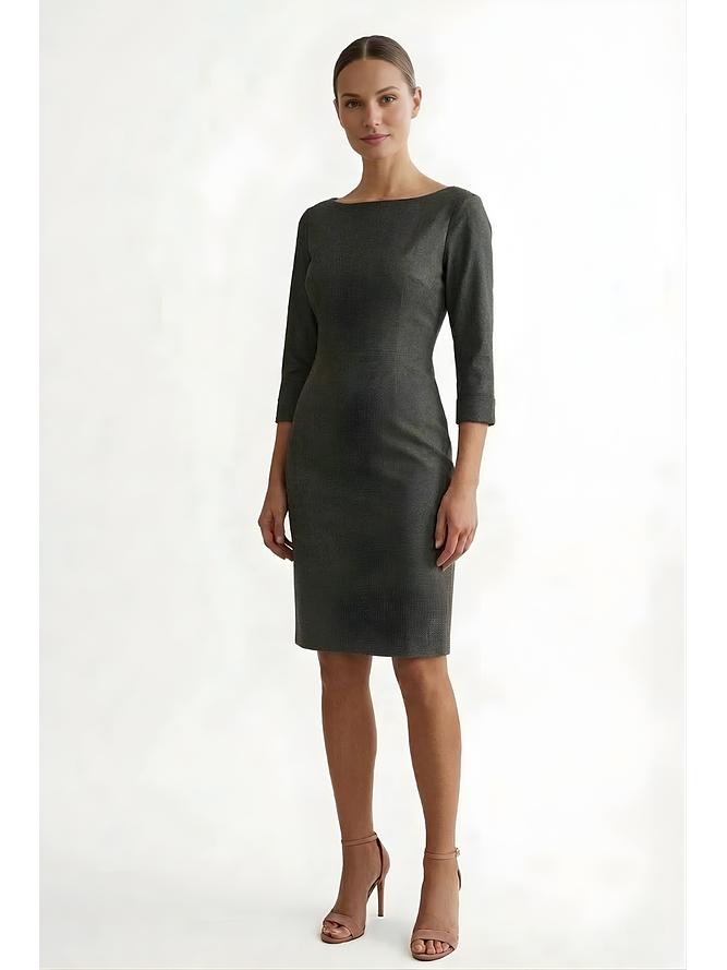 Vestido Gris Tela Soft Jeans 1