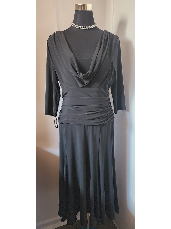 Vestido Faja Elasticado Manga Larga 2