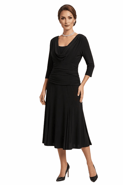 Vestido Faja Elasticado Manga Larga