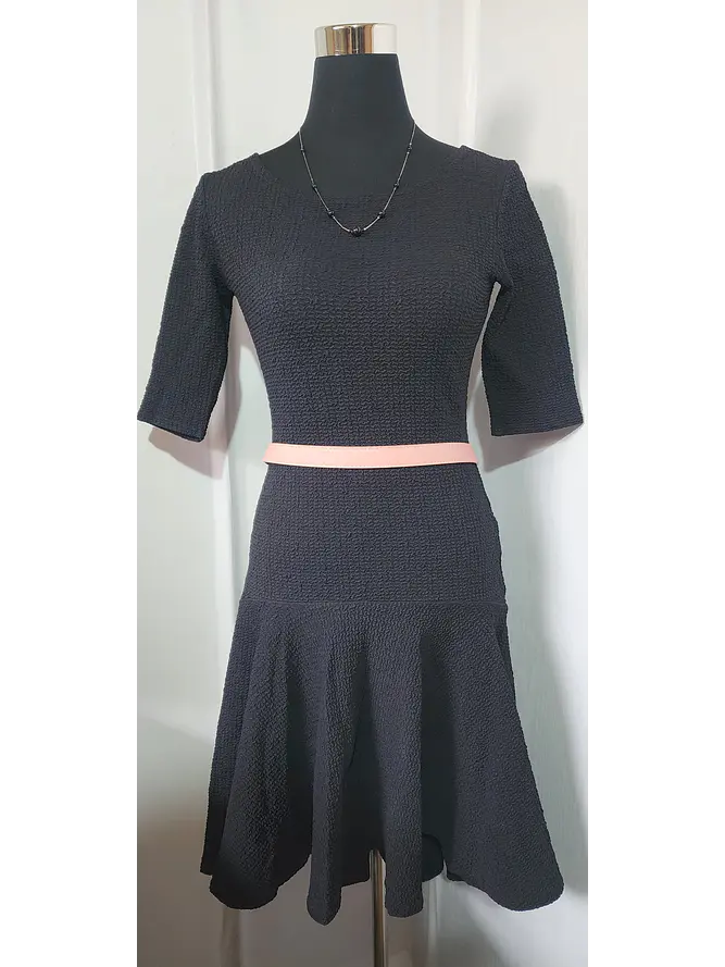 Vestido Crepé Negro Nadya Toto  2