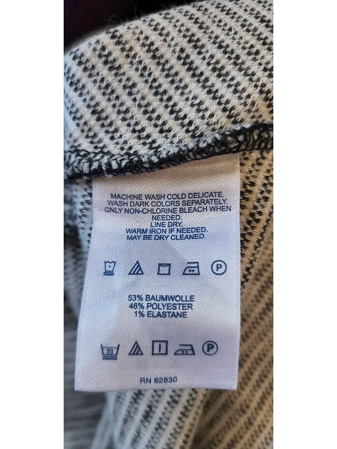 Vestido Negro Evasé Lands End con manga corta.  2