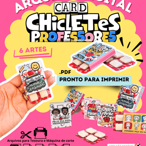 Arquivo Dia dos Professores Card Chiclete - Pandoca