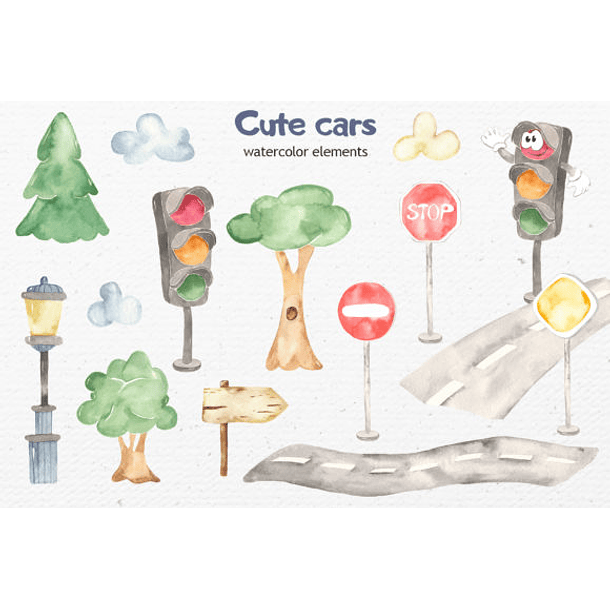 Kit digital Carros Cute 6