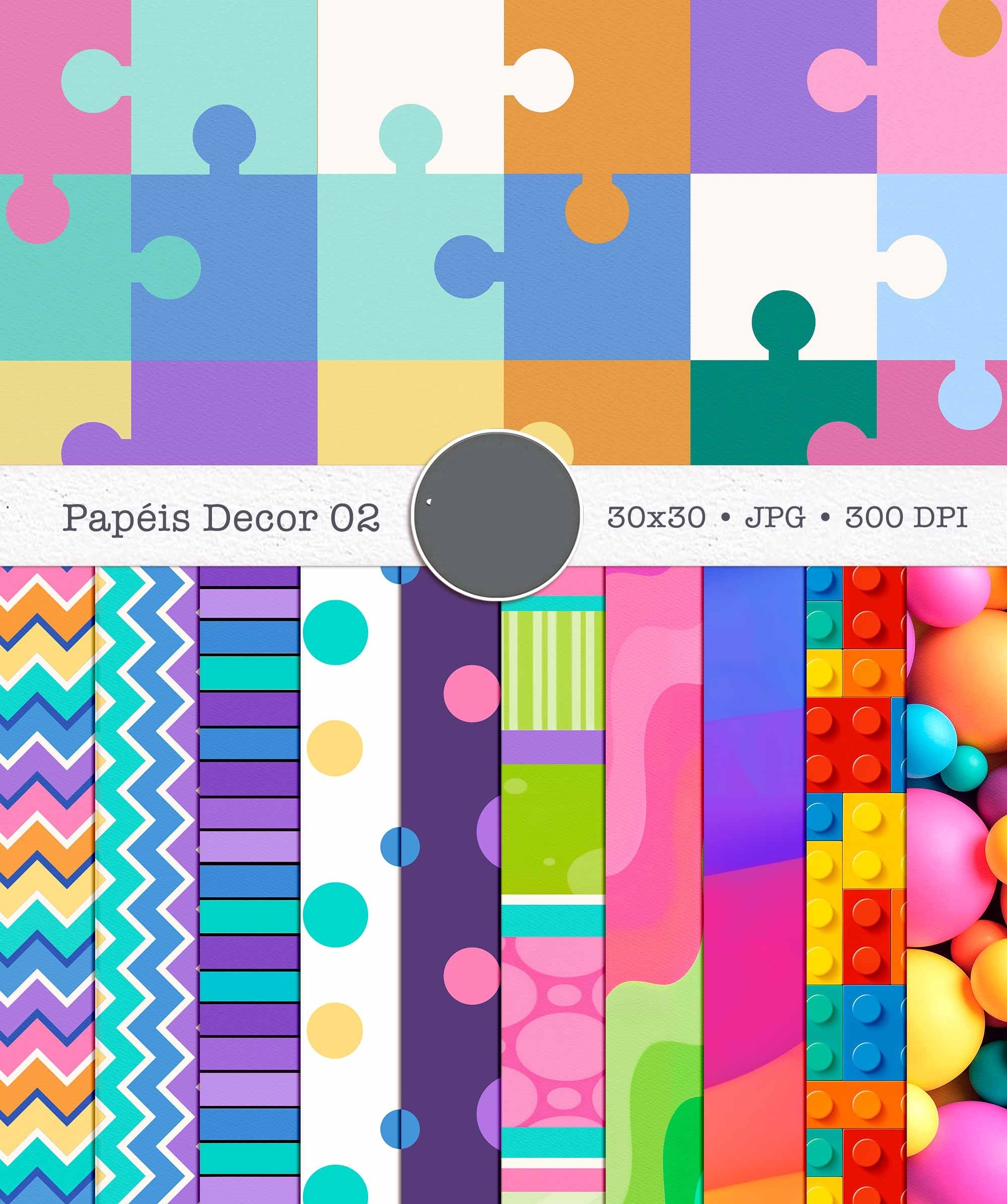 Kit Digital Monstros Kids - Combo Ilustrações e Papéis - TITA 8