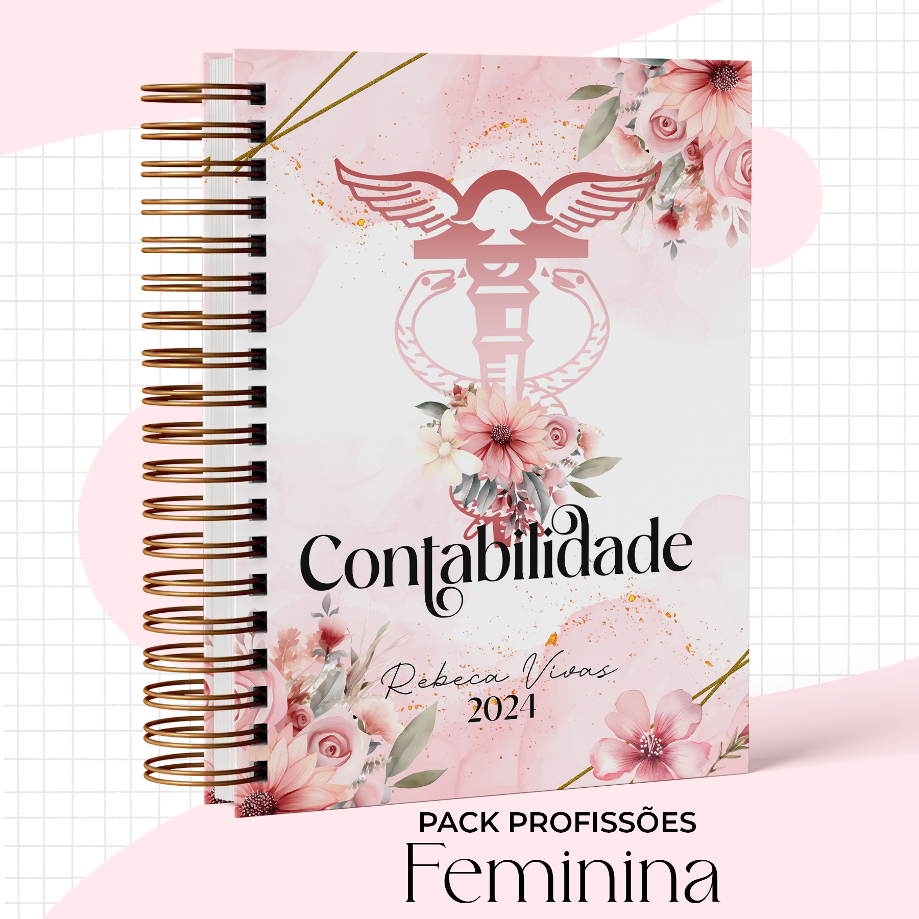 Arquivo Capas Profissões Rosa Floral - 43 brasões 33