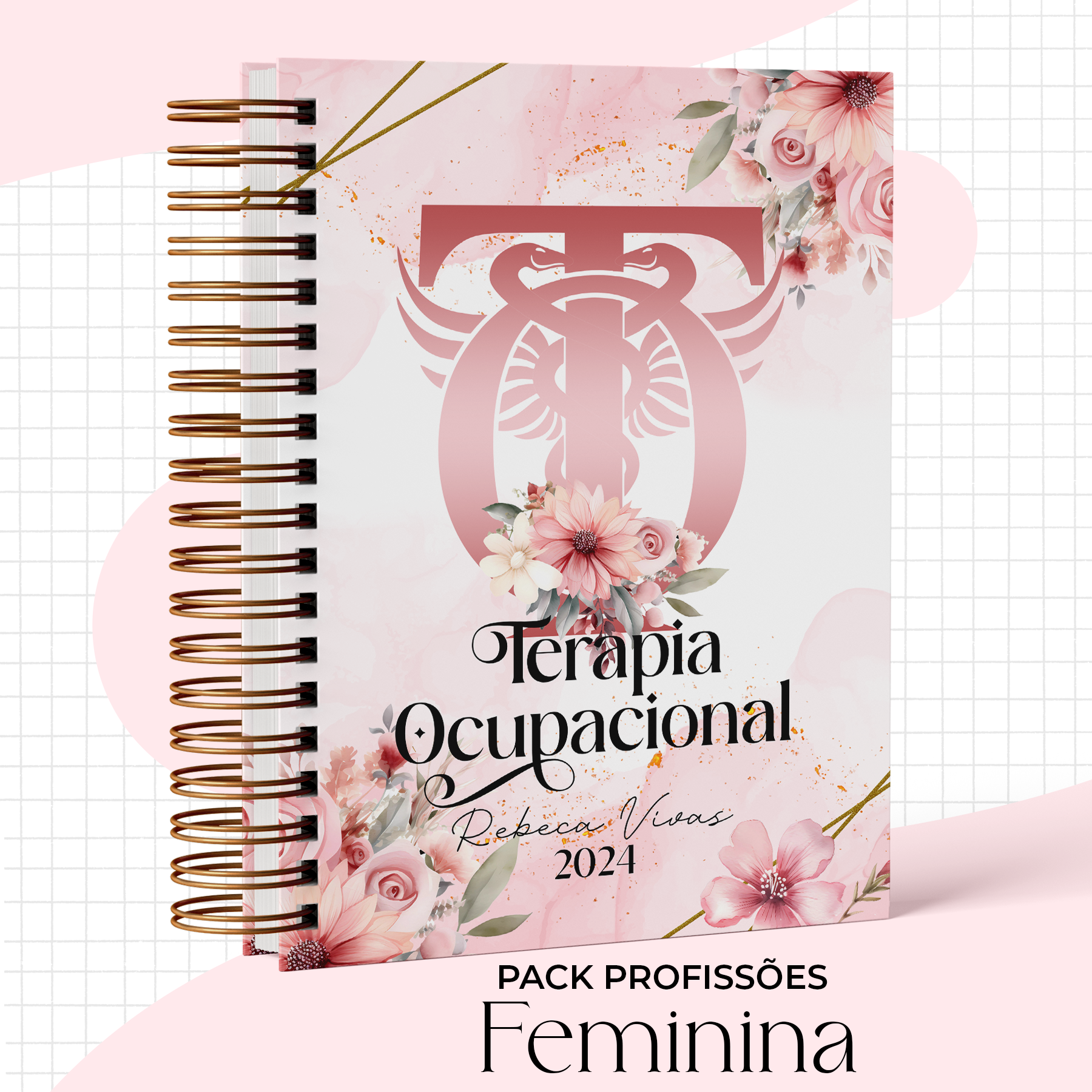 Arquivo Capas Profissões Rosa Floral - 43 brasões 43