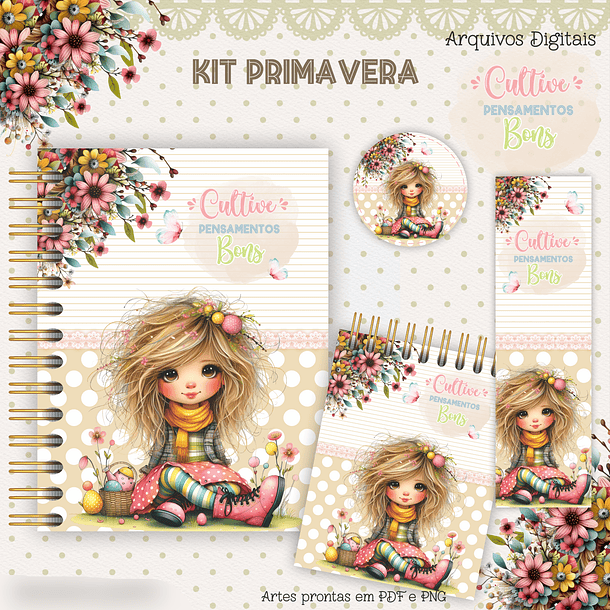 Arquivo Kit Primavera Menina Floral - CRYS ARTS 3