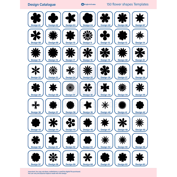 Arquivo de corte Combo 150 Moldes Flores  2
