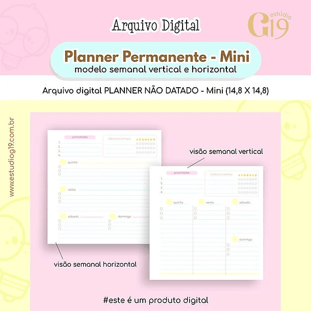 MIOLO Planner Mini Permanente (Estudio G19) 1