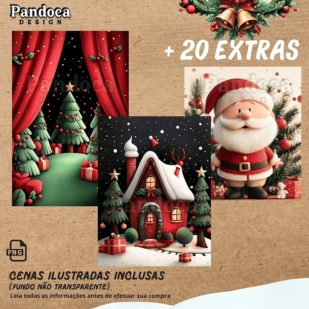 Arquivo Kit Digital 60 Cliparts De Natal 4