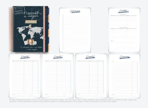 Combo Digital Planner de Viagem Permanente 4