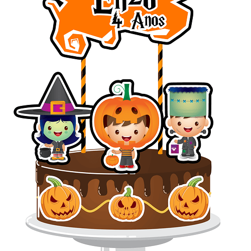 Arquivo Topo De Bolo Halloween