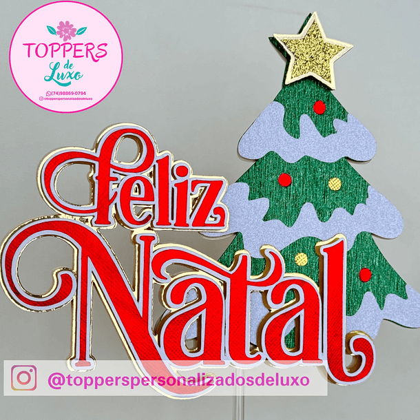 Arquivo Topo de Bolo Natal (Toppers de Luxo)